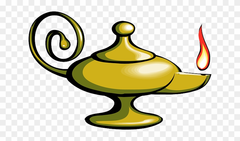 Lamp, Cartoon, Free, Magic, Lantern, Oil, Genie - Aladdin Lamp #263045