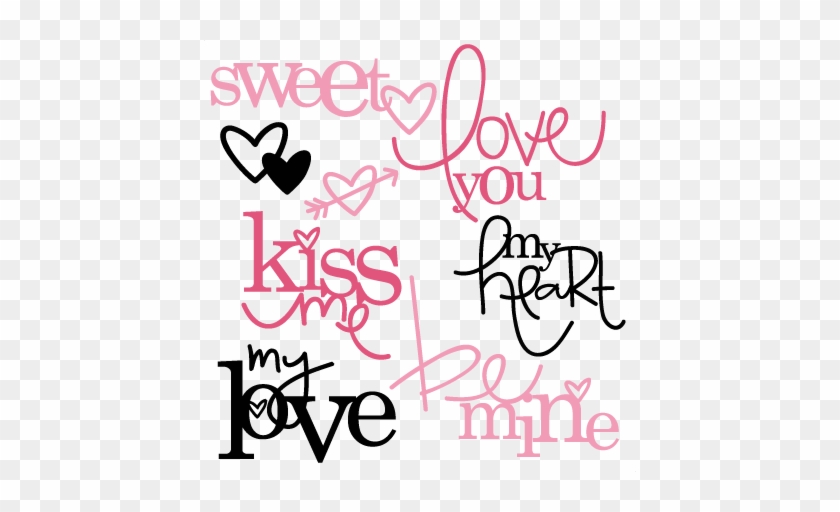 Valentine Title Scrapbook Titles Svg Cutting Files - Cute Bulldog Clipart Cut Files Svg #263350