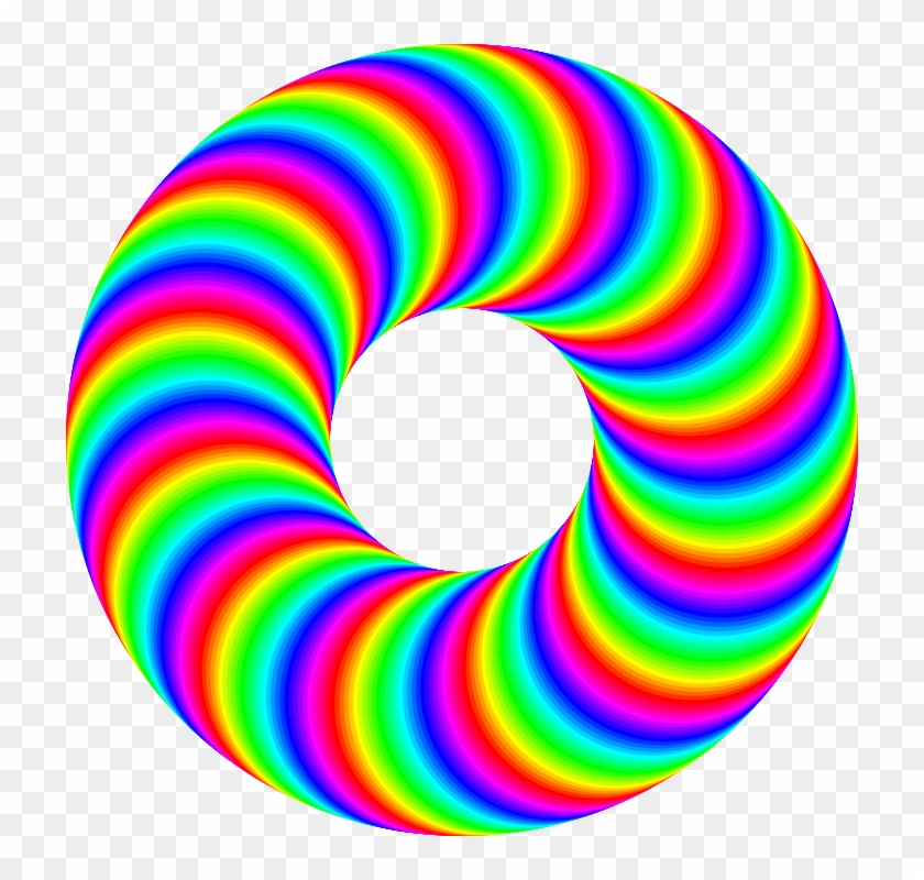 Rainbow Donut By 10binary On Clipart Library - Dancing Rainbow Worm Gif #263401