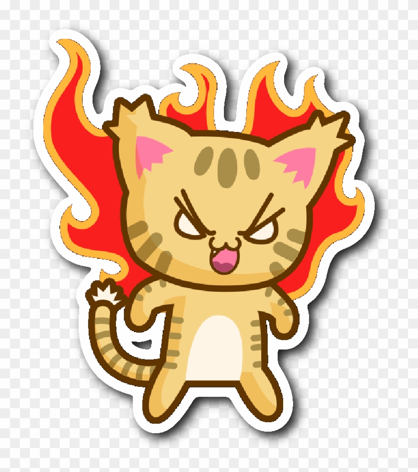 Cute Cat Stickers Series - Angry Kitty Clip Art #263472