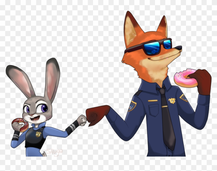 Cop Donut Brofist - Zootopia Nick Con Gafas #263477