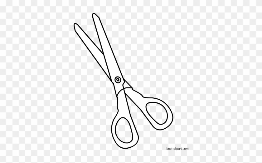 Black And White Scissors Free Clip Art - White #263577