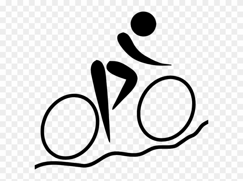 Olympic Sports Cycling Mountain Biking Pictogram Clip - Mountain Biking Pictogram #264144