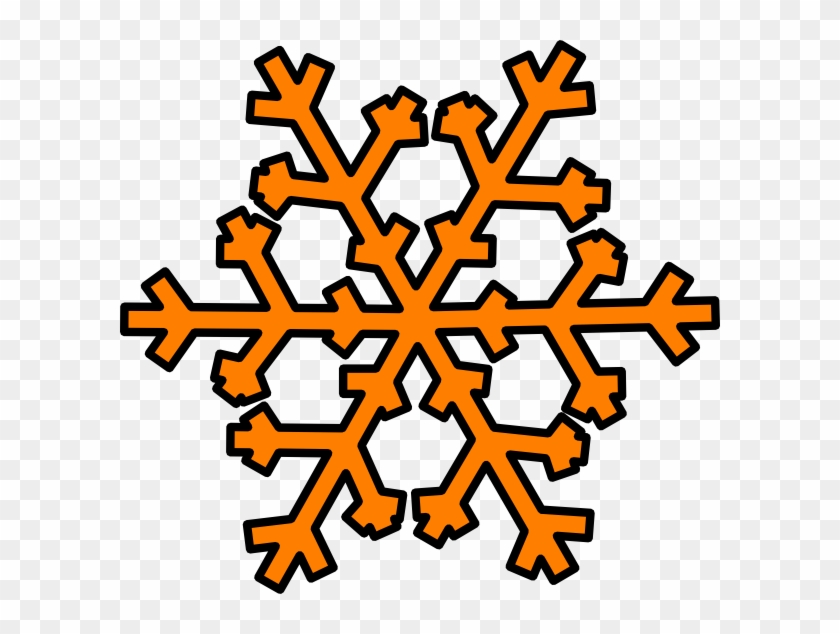 Orange Snowflake Clip Art - Orange Snowflake Clipart #264319