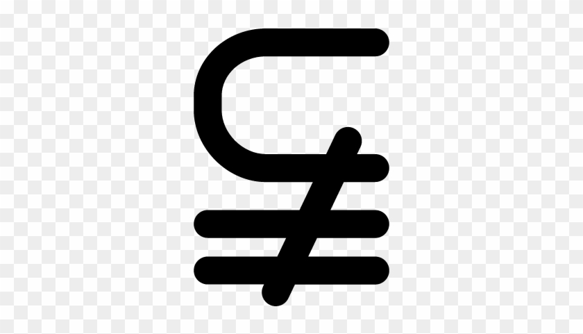 Subset Of Above Not Equal Mathematical Symbol Vector - Simbolo De Error Matematico #264836