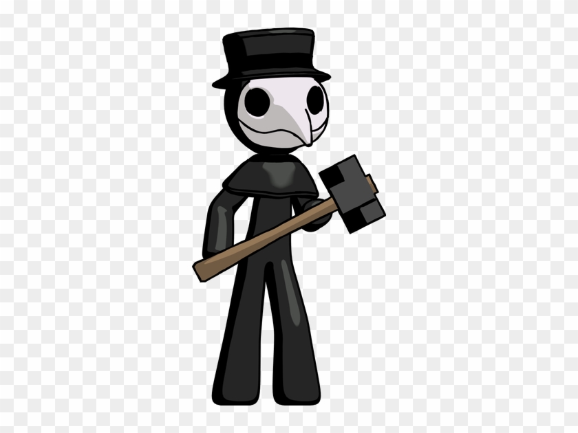 Plague Doctor Man With Sledgehammer - Stock Illustration #1732555