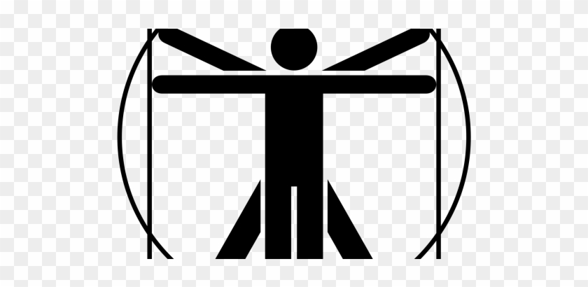 Astounding Inspiration Vitruvian Man Silhouette At - L Homme De Vitruve Coloriage #1733328