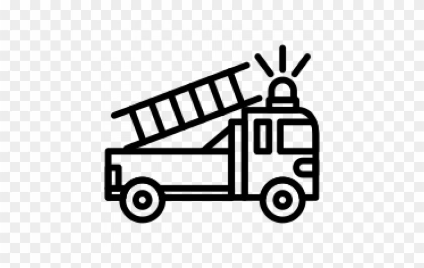 Firetruck Svg - Fire Truck Black And White Png #1734431