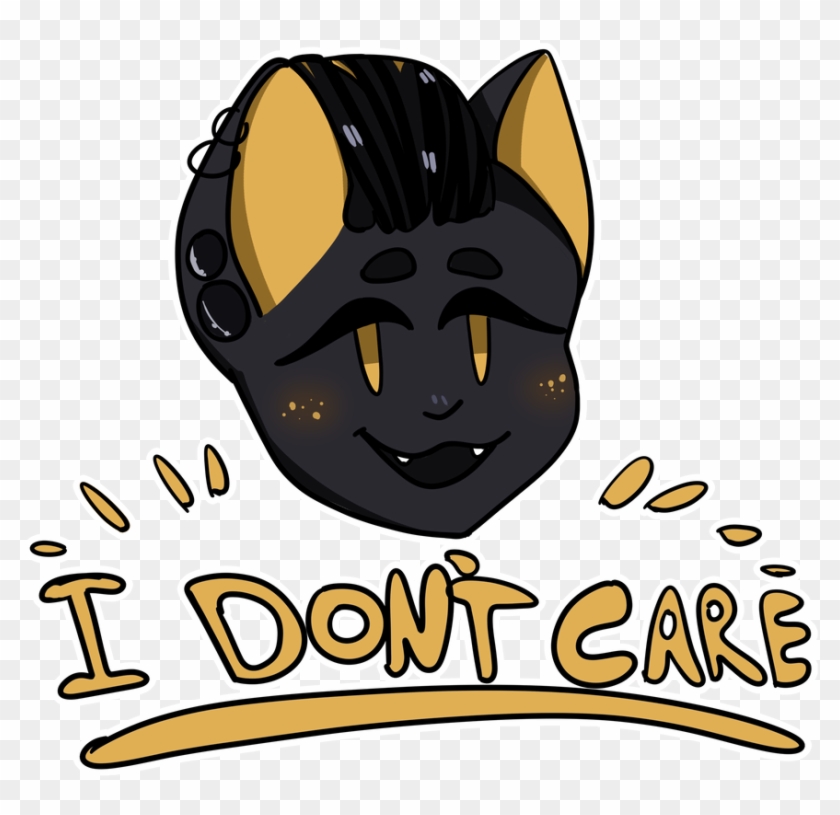 I Don't Care Sticker By Madamoisieur - I Don't Care Sticker By Madamoisieur #1734808