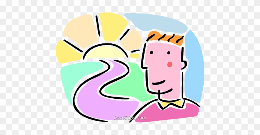 Man With Road To Success Royalty Free Vector Clip Art - Man With Road To Success Royalty Free Vector Clip Art #1736122