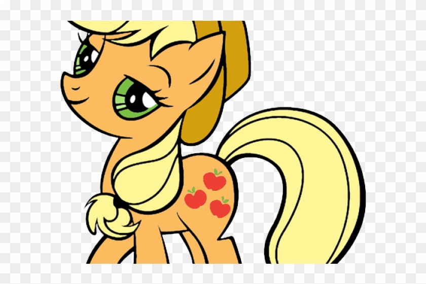 Ponytail Clipart High - My Little Pony Applejack Coloring #1736780