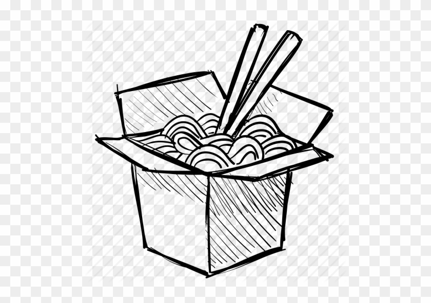 Picture Library Chopstick At Getdrawings Com Free For - Box Of Noodles Drawing #1736812
