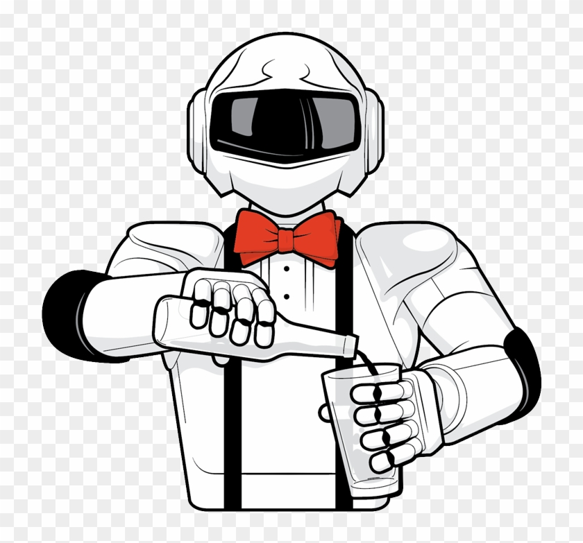Clip Art Free Stock 2017 Drawing Popular - Robot Bartender Drawing #1737648