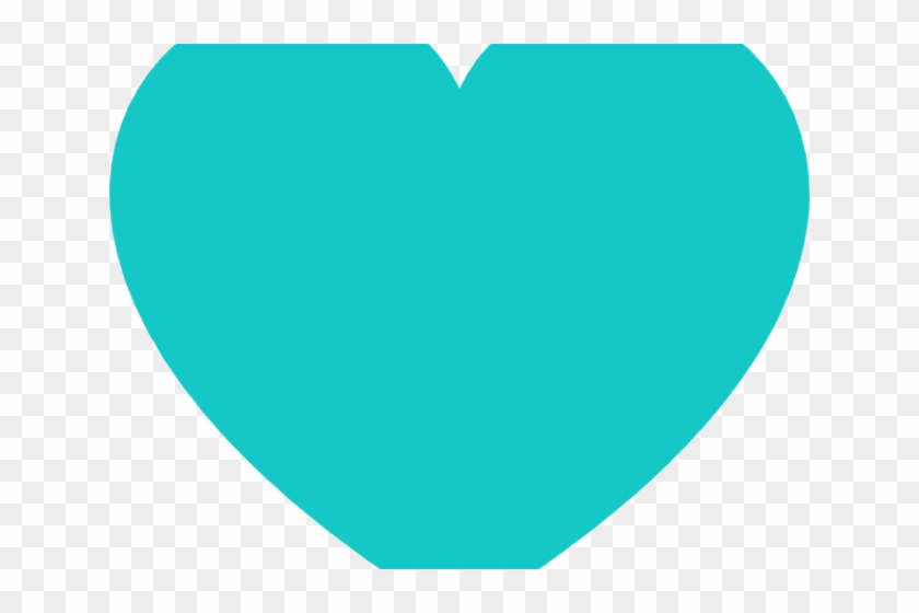 Teal Heart Cliparts - Transparent Cyan Heart #1739165