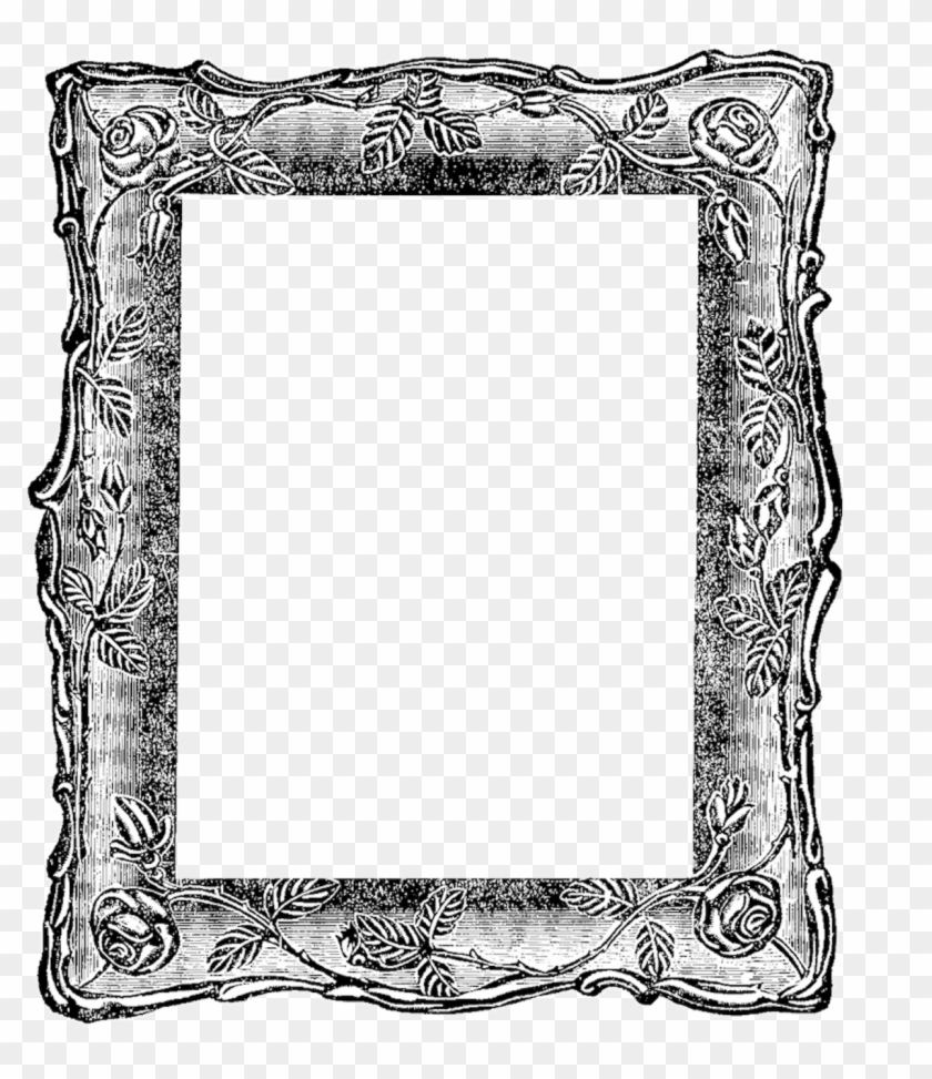 Vintage Square Mirror Frame Clipart , Png Download - Frame Design Drawing #1740457