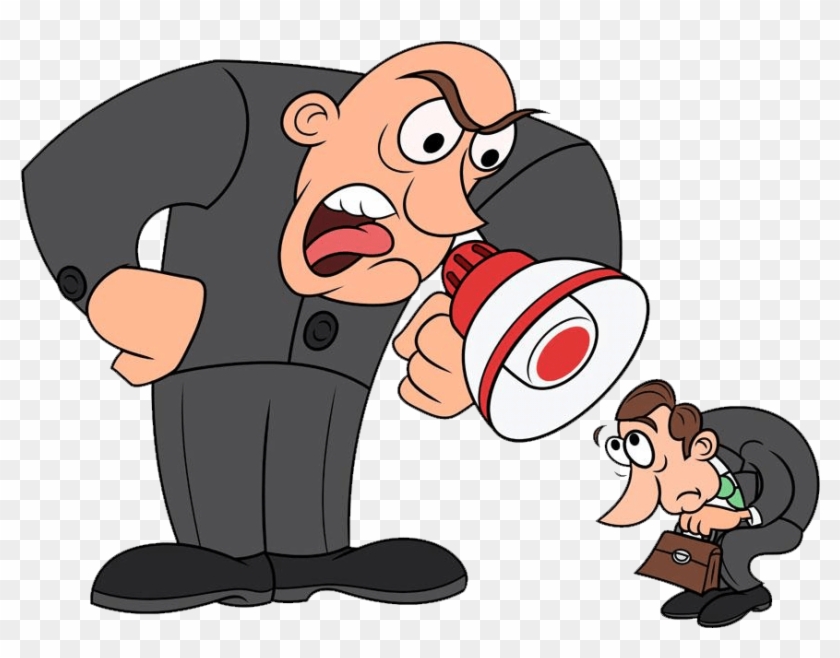 Happy Boss Clip Art - Jefe Gritando A Empleado #1741918