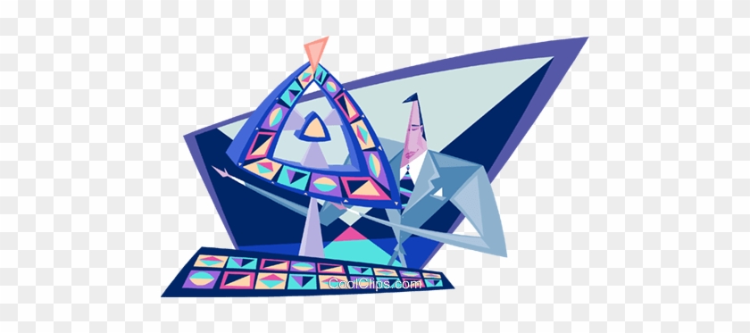 Businessman With An Invention Royalty Free Vector Clip - Triangle #1742342