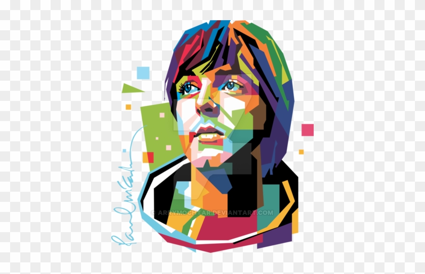 Graphic Black And White Artist Vector Pop Art - Pop Art Portrait Paul Mccartney #1742413