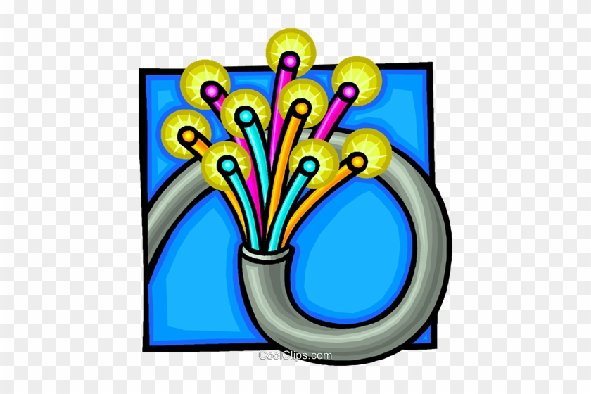 Fibre Optic Cable Royalty Free Vector Clip Art - Fibre Optics Clipart #1744163
