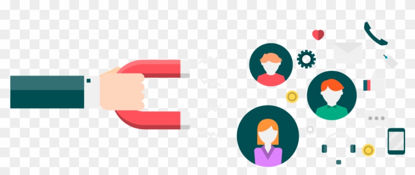 Customer Retention Graphic With Magnet - Graphic Design #1744738