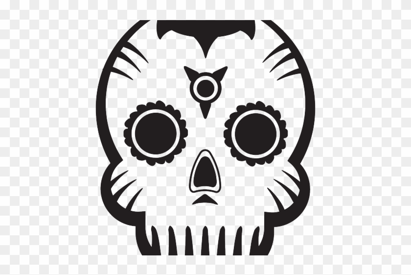 Day Of The Dead Clipart Simple - Dibujo De Calavera De Dia De Muertos #1744919
