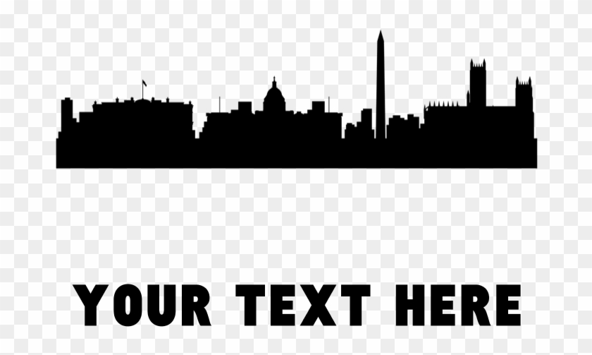 Clip Art Dc Skyline Silhouette - Washington Dc Skyline Silhouette Png #1745071