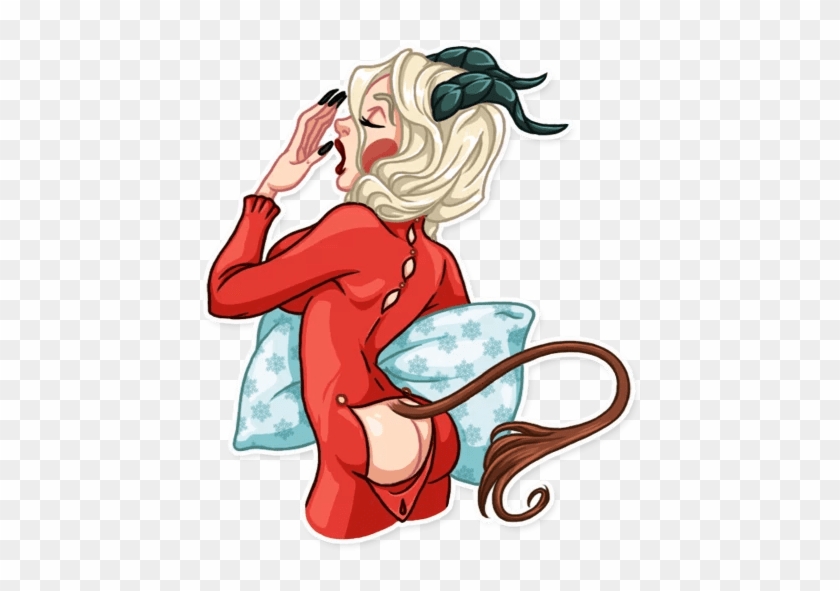 “lady Krampus” Stickers Set For Telegram - Леди Крампус Стикеры #1745946