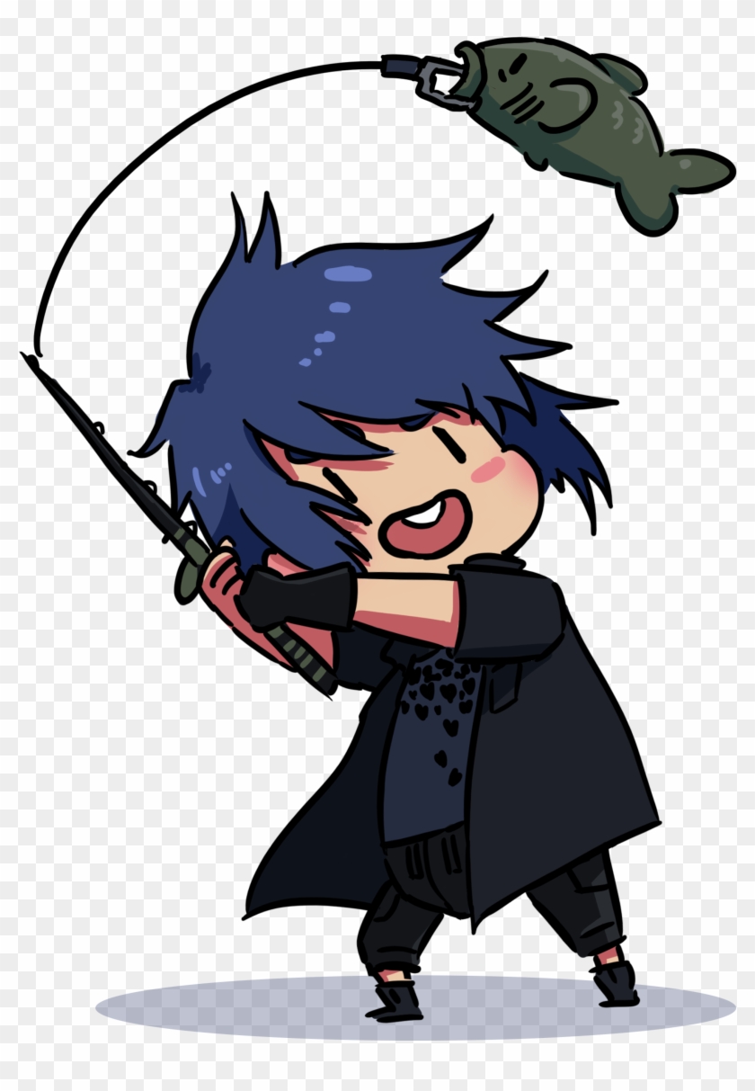 Image Transparent Stock Noctis Fishing Xv Anime Art - Final Fantasy Xv Chibi #1746361