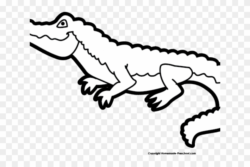 Alligator Clipart Cute Baby Snake - Alligator Clipart Black And White #1746711