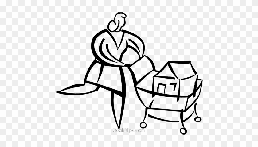 Woman Shopping For A New Home Royalty Free Vector Clip - Woman Shopping For A New Home Royalty Free Vector Clip #1748200