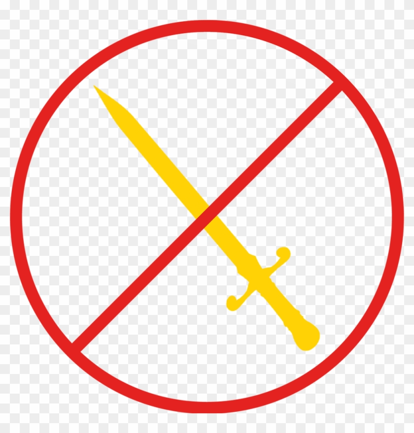 No Real Swords - Circle With Slash In The Middle #1748597