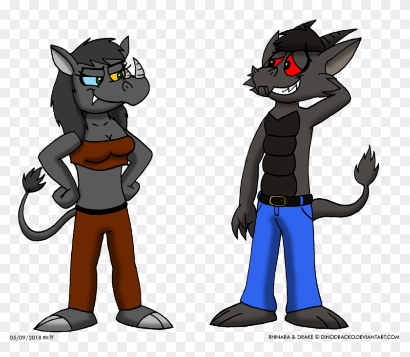 [comm] Rhinara And Drake By Bluebottleflyer - Cartoon #1748864