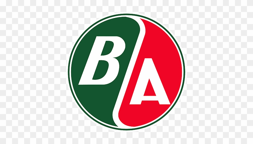 Two Vintage British American B-a Gas Decals Lubester - British American Oil Logo #1750869
