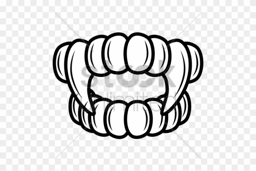 Drawn Teeth Fanged - Drawing Teeth Vampire #1751230