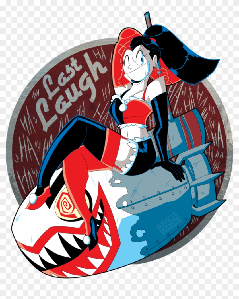 Harely Quinn Pinup By Michaeljlarson Deviantart - Harley Quinn Riding Bomb #1751667