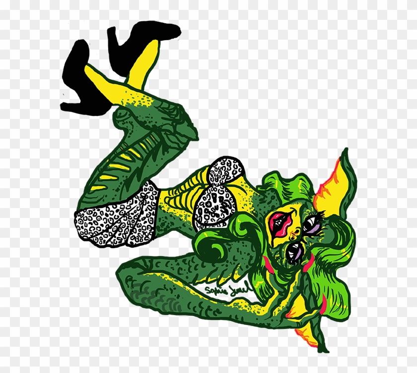 Pinup Gremlin Sticker - Cartoon #1751697