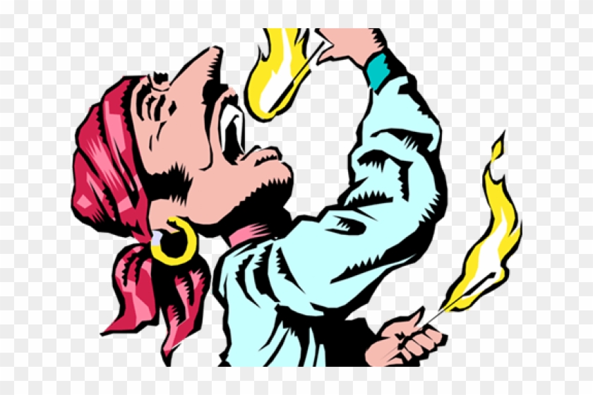 Circus Fire Eater Clipart #1751969