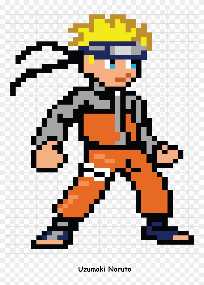 Microsoft Excel Pixelated Anime Characters O Png Anime - Easy Pixel Art Naruto #1752348