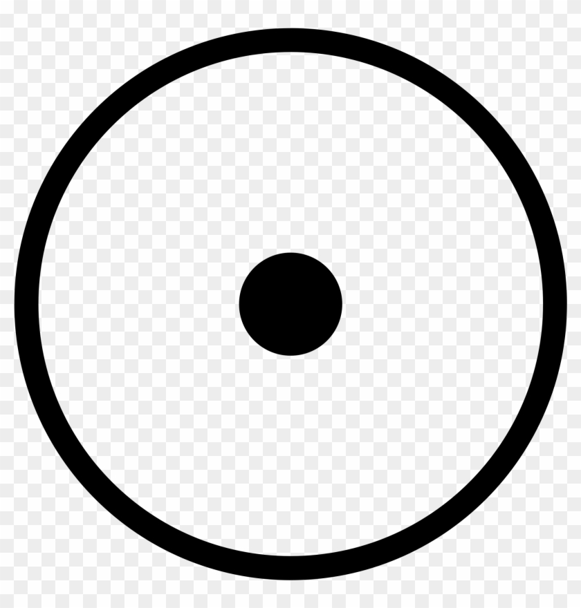 Circumpunct Or Point Within A Circle - Back Icon In Circle #1752462