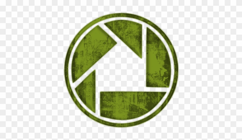 Grunge Clipart Icons Social Media Logos Style Green - Camera Aperture Icon #1752503