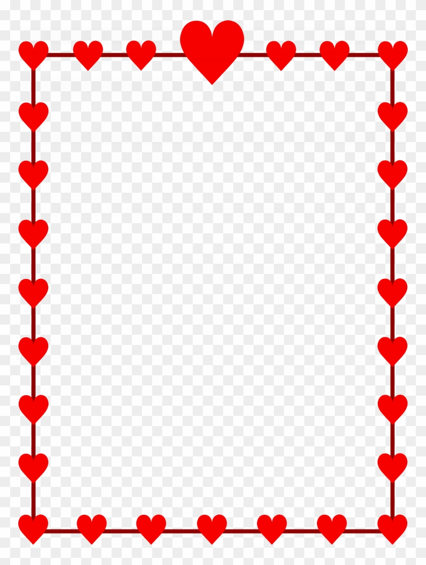 Download Valentines Borders Clip Art - Hearts Valentines Day Border #1752728