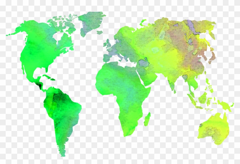 Clipart Map Watercolor - Red Panda Population Map #1753933