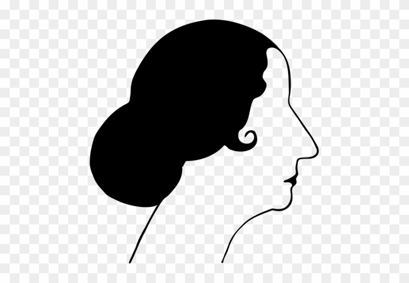 Retro Female Profile Vector Clip Art - Women Of The 1920s Clipart #1754198