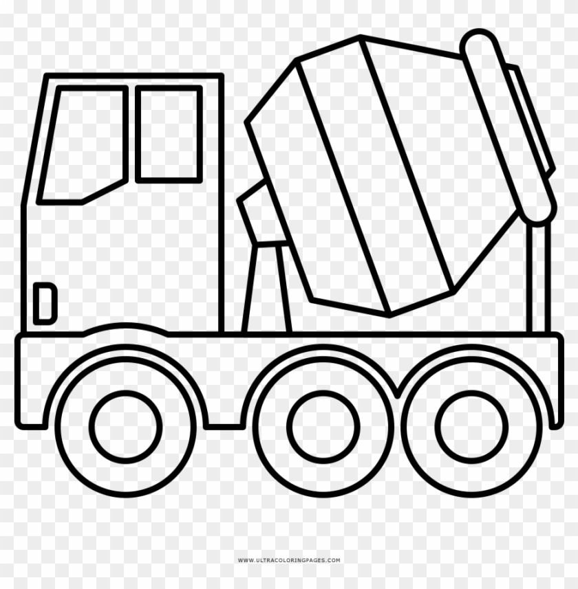 Concrete Mixer Truck Coloring Page - Camion Hormigonera Dibujo #1754662