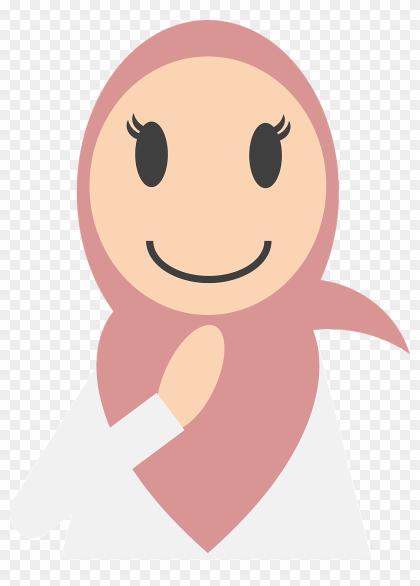 Muslim Female Free Illustrations Images - Cartoon #1755231