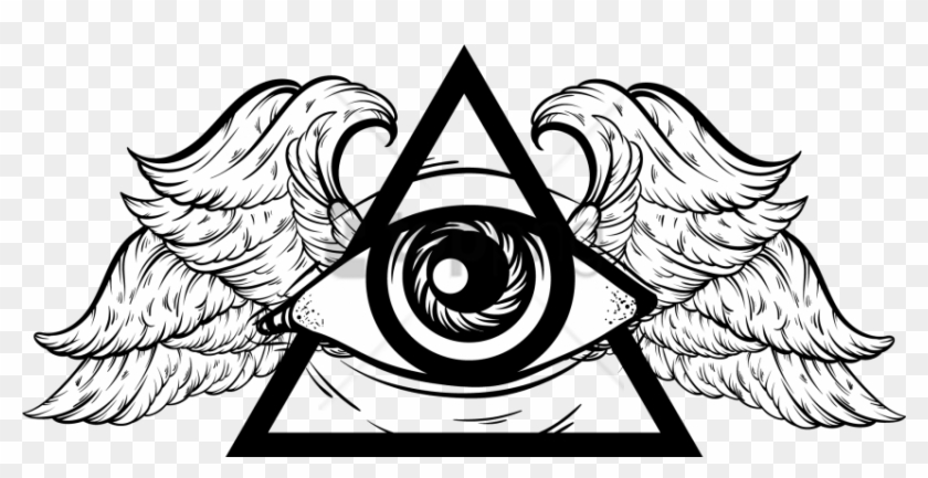 Free Png Download All Seeing Eye With Wings Png Images - All Seeing Eye Png #1756808