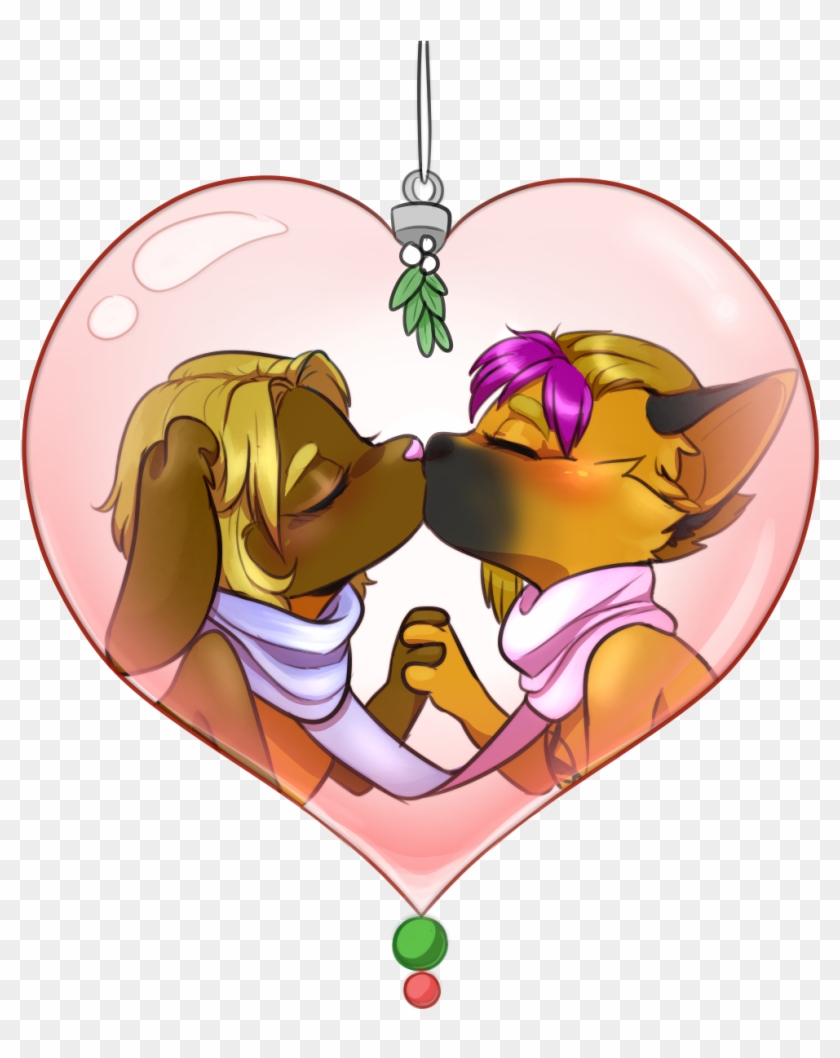 A Christmas Kiss - Cartoon #1758308