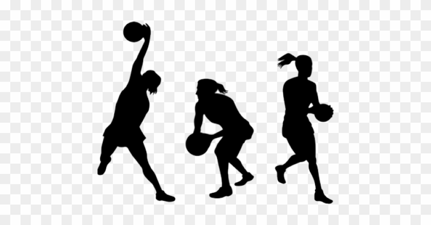 Basketball Team Clipart Netball Girl - Netball Player Netball Silhouette #1758395