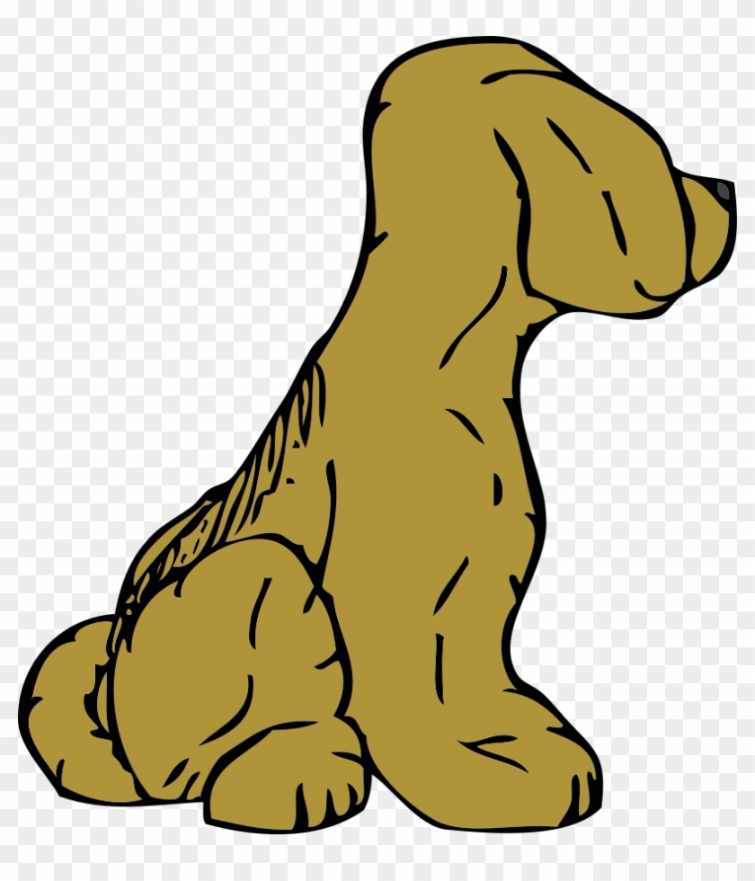 Man, Dog, Other, Side, Sitting, Pet, Friend - Cartoon Dog From Side #265626