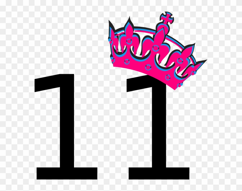 Pink Tilted Tiara And Number 11 Clip Art At Clker Com - Happy 39 Th Bday To Me #266523